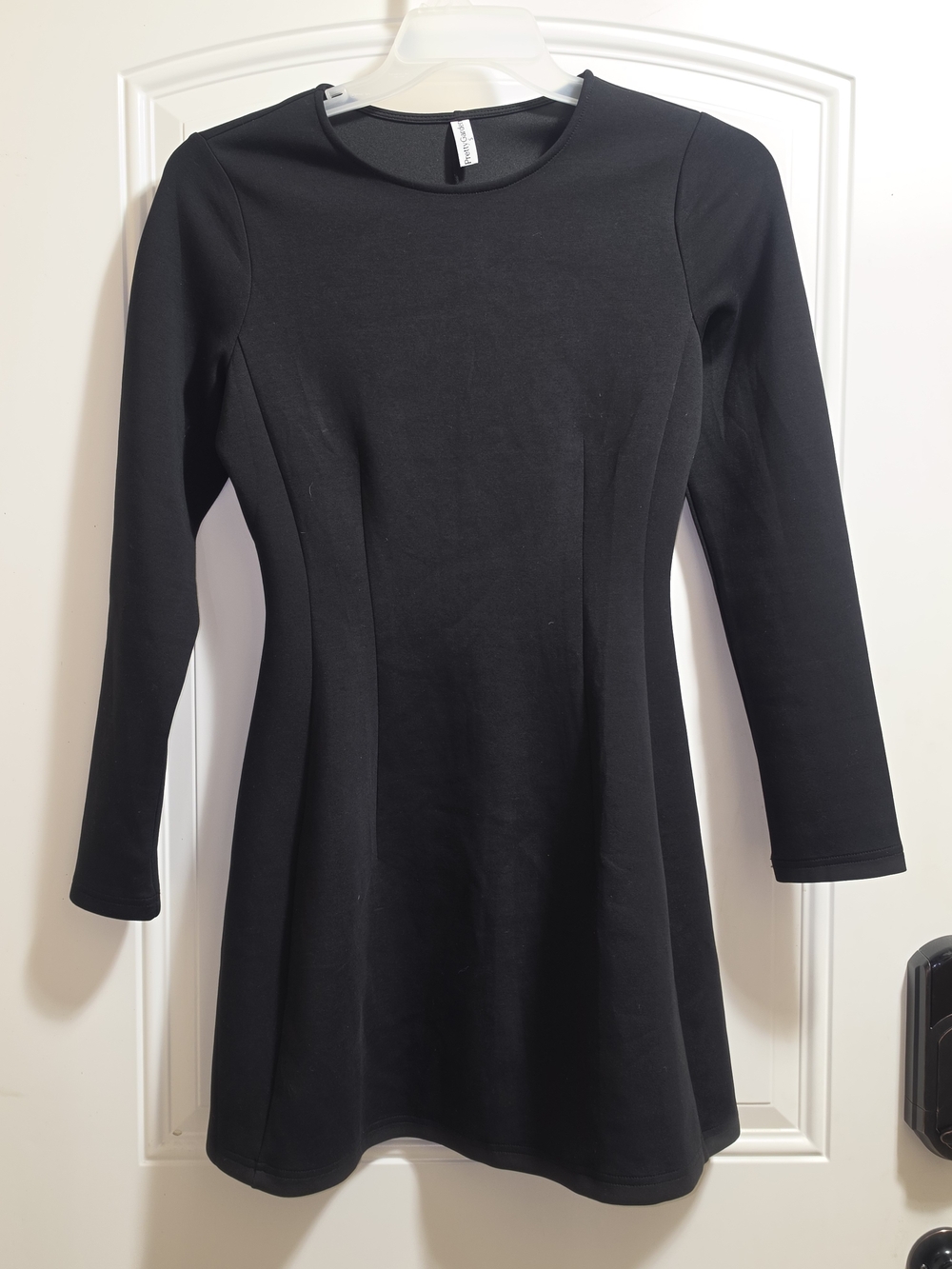 PrettyGarden Black Long Sleeve Fit and Flare Mini Dress - Size S